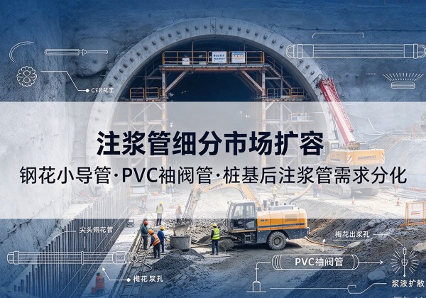 赣注浆管细分市场扩容，隧道钢花小导管、PVC 袖阀管、桩基后注浆管需求分化